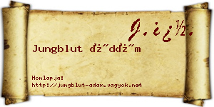 Jungblut Ádám névjegykártya